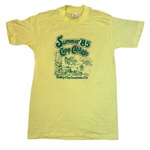 Vintage 1985 Summer Camp Cabbage Hobby City Anaheim CA Graphic Tee T-Shirt
